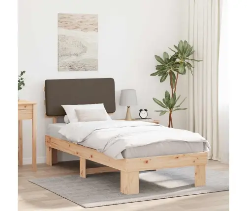 Lovo Rėmas Su Apmuštu Galvūgaliu Taupe 90 X 200 Cm