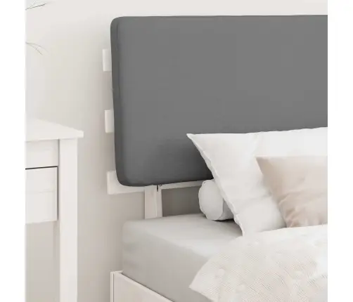 Gultas Rāmis Ar Polsterētu Galvas Balstu Gaiši Pelēks Vidaxl