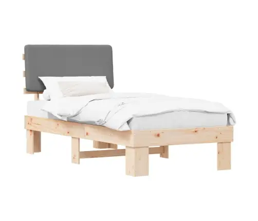 Lovo Rėmas Su Apmuštu Galvūgaliu Šviesiai Pilka 90 X 190 Cm