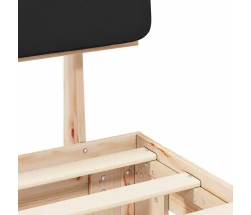 Lovo Rėmas Su Apmuštu Galvūgaliu Juoda 90 X 190 Cm