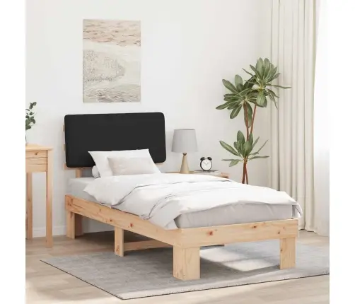 Lovo Rėmas Su Apmuštu Galvūgaliu Juoda 75 X 190 Cm