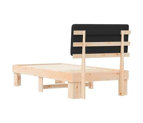 Lovo Rėmas Su Apmuštu Galvūgaliu Juoda 75 X 190 Cm