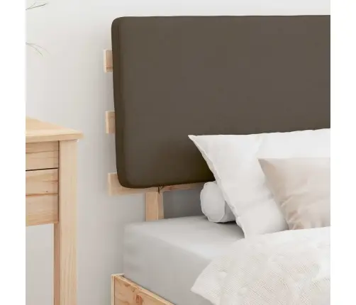 Gultas Rāmis Ar Polsterētu Galvas Balstu Pelēkbrūna 75 X 190 Cm Vidaxl