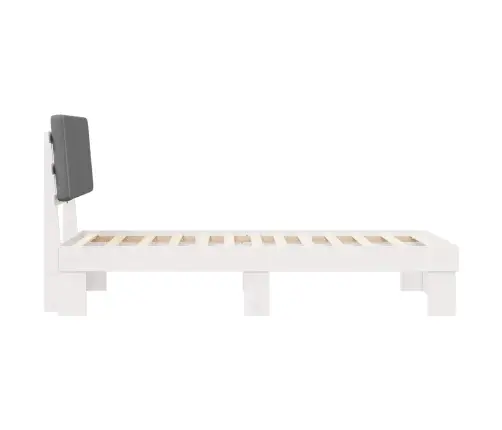 Voodiraam Pehme Peatoega Peaga Helehall 75 X 190 Cm Tahke Mänd