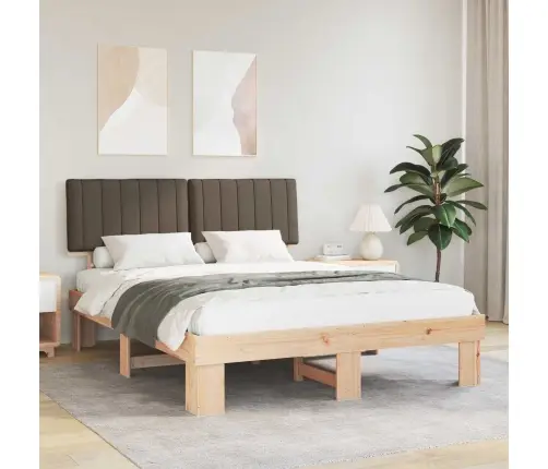 Lovo Rėmas Su Apmuštu Galvūgaliu Taupe 150 X 200 Cm