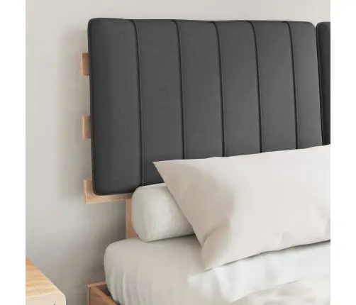 Gultas Rāmis Ar Polsterētu Galvas Balstu Tumši Pelēks Vidaxl