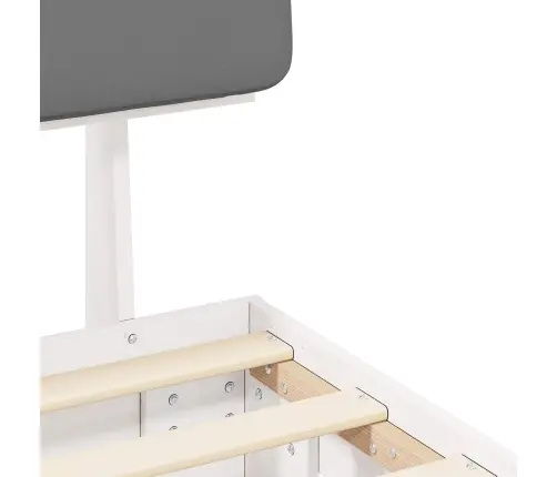 Gultas Rāmis Ar Polsterētu Galvas Balstu Gaiši Pelēks Vidaxl