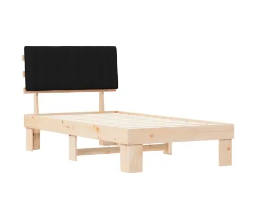 Lovo Rėmas Su Apmuštu Galvūgaliu Juoda 100 X 200 Cm