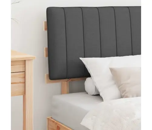 Gultas Rāmis Ar Polsterētu Galvas Balstu Tumši Pelēks Vidaxl