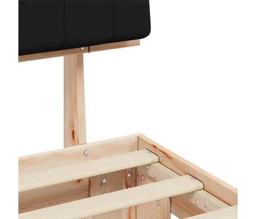 Lovo Rėmas Su Apmuštu Galvūgaliu Juoda 90 X 200 Cm