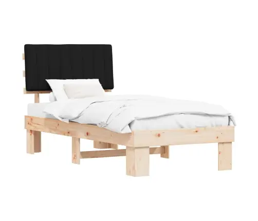 Lovo Rėmas Su Apmuštu Galvūgaliu Juoda 90 X 200 Cm