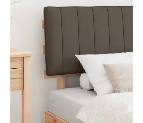 Voodiraam Pehme Peatoega Pruunikashall 90 X 200 Cm Tahke Mänd