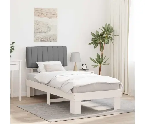 Lovo Rėmas Su Apmuštu Galvūgaliu Šviesiai Pilka 90 X 190 Cm