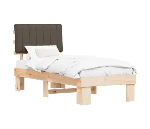 Lovo Rėmas Su Apmuštu Galvūgaliu Taupe 75 X 190 Cm