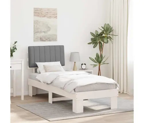 Lovo Rėmas Su Apmuštu Galvūgaliu Šviesiai Pilka 75 X 190 Cm