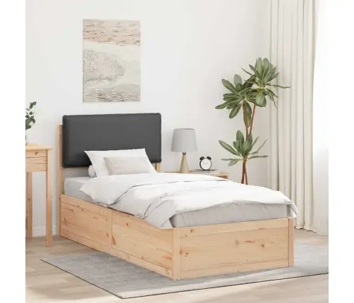 Lovo Rėmas Su Apmuštu Galvūgaliu Tamsiai Pilka 100 X 200 Cm