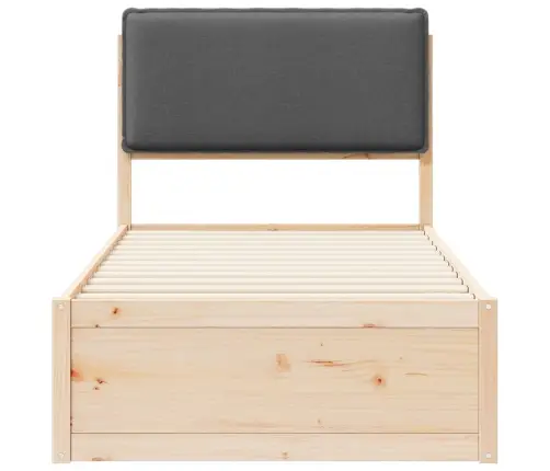 Lovo Rėmas Su Apmuštu Galvūgaliu Tamsiai Pilka 100 X 200 Cm