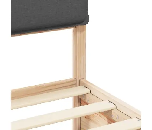 Lovo Rėmas Su Apmuštu Galvūgaliu Tamsiai Pilka 90 X 200 Cm