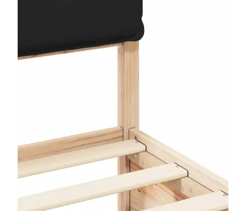 Lovo Rėmas Su Apmuštu Galvūgaliu Juoda 90 X 200 Cm