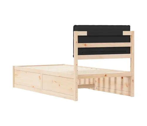 Lovo Rėmas Su Apmuštu Galvūgaliu Juoda 90 X 200 Cm