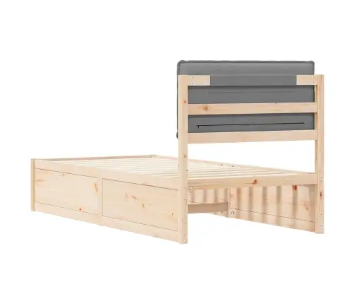 Lovo Rėmas Su Apmuštu Galvūgaliu Šviesiai Pilka 80 X 200 Cm