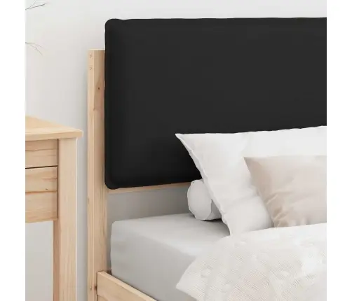 Voodiraam Pehme Peatoega Peaga Must 90 X 190 Cm Tahke Mänd