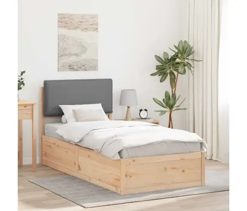 Lovo Rėmas Su Apmuštu Galvūgaliu Šviesiai Pilka 75 X 190 Cm