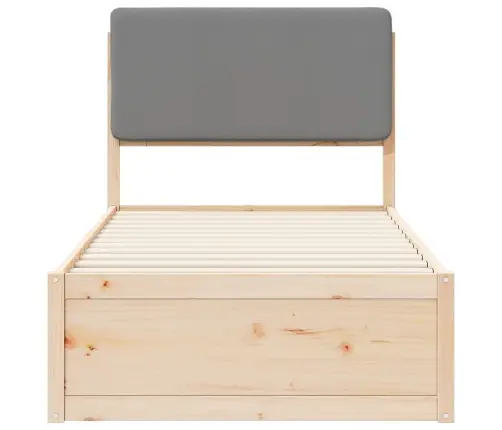 Lovo Rėmas Su Apmuštu Galvūgaliu Šviesiai Pilka 100 X 200 Cm