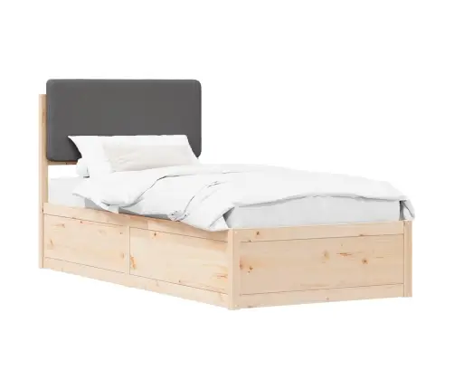 Lovo Rėmas Su Apmuštu Galvūgaliu Tamsiai Pilka 80 X 200 Cm