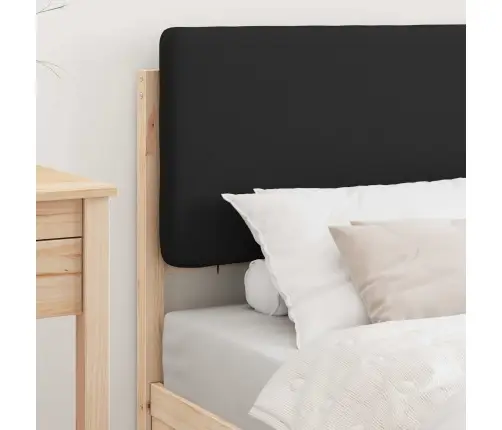 Gultas Rāmis Ar Polsterētu Galvas Balstu Melna 90 X 190 Cm Vidaxl