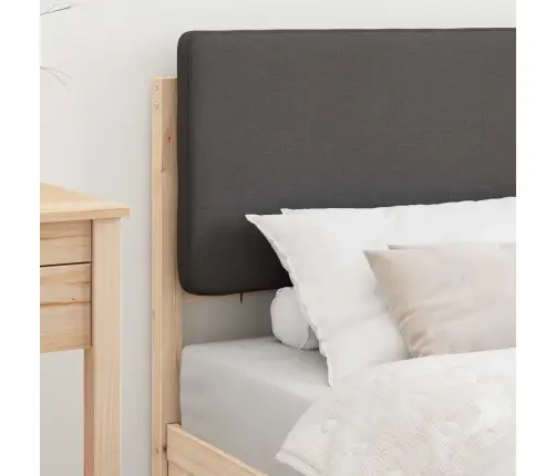 Gultas Rāmis Ar Polsterētu Galvas Balstu Tumši Pelēks Vidaxl