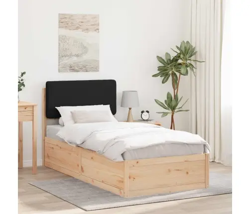 Lovo Rėmas Su Apmuštu Galvūgaliu Juoda 75 X 190 Cm