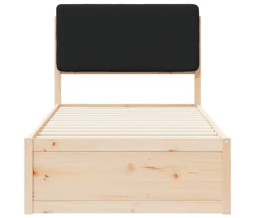 Lovo Rėmas Su Apmuštu Galvūgaliu Juoda 75 X 190 Cm