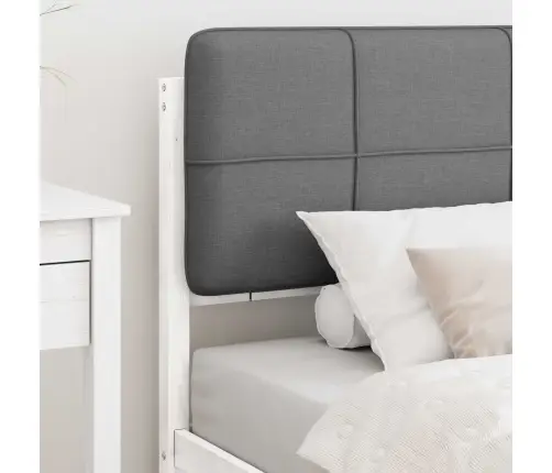 Gultas Rāmis Ar Polsterētu Galvas Balstu Gaiši Pelēks Vidaxl