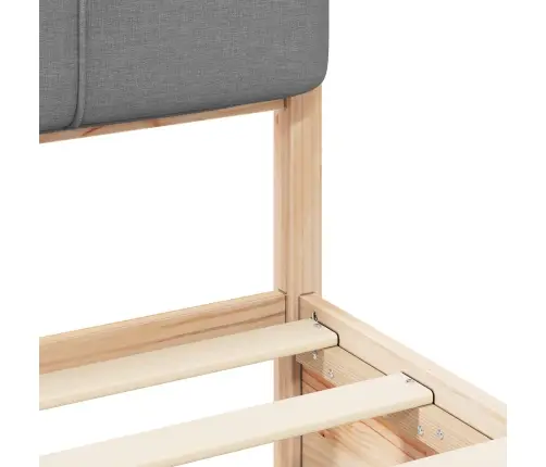 Lovo Rėmas Su Apmuštu Galvūgaliu Šviesiai Pilka 90 X 200 Cm