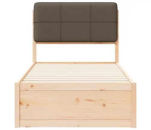 Lovo Rėmas Su Apmuštu Galvūgaliu Taupe 80 X 200 Cm