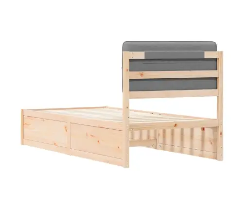 Lovo Rėmas Su Apmuštu Galvūgaliu Šviesiai Pilka 75 X 190 Cm