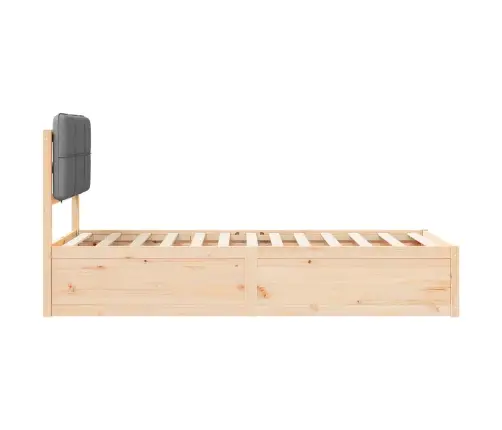 Lovo Rėmas Su Apmuštu Galvūgaliu Šviesiai Pilka 75 X 190 Cm