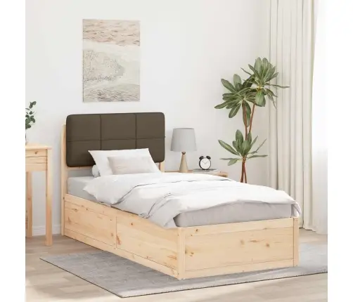 Lovo Rėmas Su Apmuštu Galvūgaliu Taupe 75 X 190 Cm