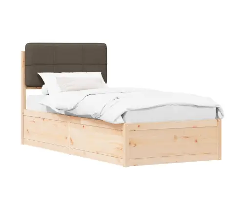 Lovo Rėmas Su Apmuštu Galvūgaliu Taupe 75 X 190 Cm