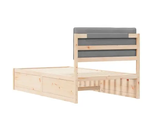 Lovo Rėmas Su Apmuštu Galvūgaliu Šviesiai Pilka 100 X 200 Cm