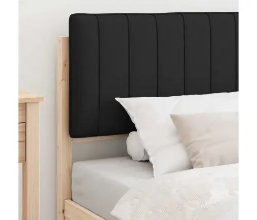 Voodiraam Pehme Peatoega Peaga Must 100 X 200 Cm Tahke Mänd