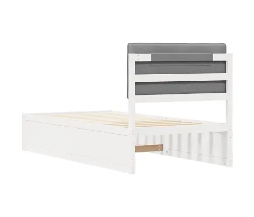 Lovo Rėmas Su Apmuštu Galvūgaliu Šviesiai Pilka 90 X 200 Cm