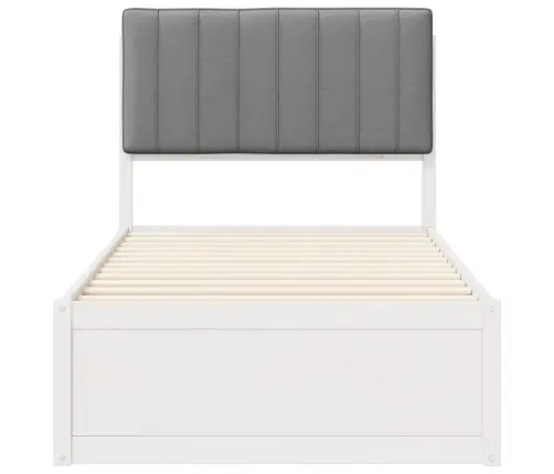 Lovo Rėmas Su Apmuštu Galvūgaliu Šviesiai Pilka 90 X 200 Cm