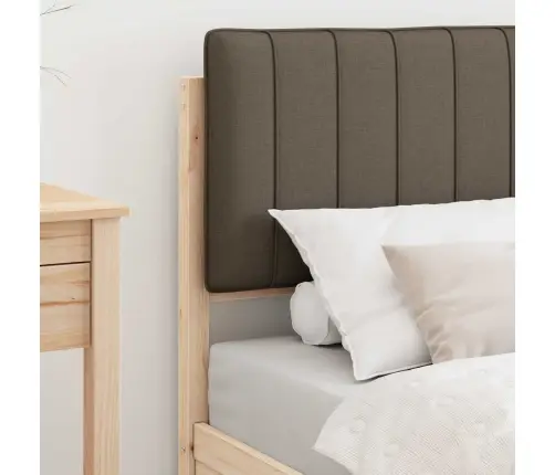 Gultas Rāmis Ar Polsterētu Galvas Balstu Pelēkbrūna 75 X 190 Cm Vidaxl