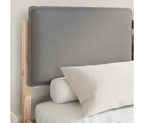 Voodiraam Pehme Peatoega Peaga Helehall 160 X 200 Cm Tahke Mänd