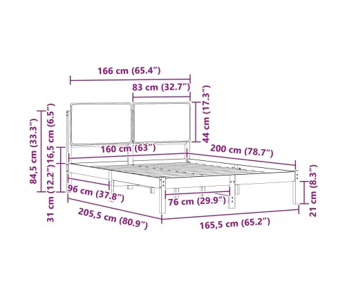 Gultas Rāmis Ar Polsterētu Galvas Balstu Pelēkbrūna Vidaxl