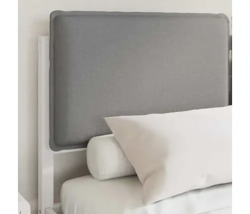 Voodiraam Pehme Peatoega Peaga Helehall 140 X 200 Cm Tahke Mänd