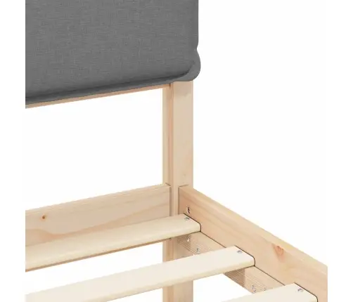 Lovo Rėmas Su Apmuštu Galvūgaliu Šviesiai Pilka 140 X 190 Cm