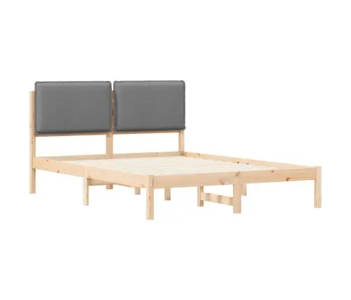 Lovo Rėmas Su Apmuštu Galvūgaliu Šviesiai Pilka 140 X 190 Cm